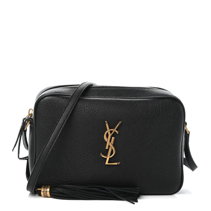 Saint Laurent Lambskin Monogram Small Lou Camera Bag Black 1 of 8