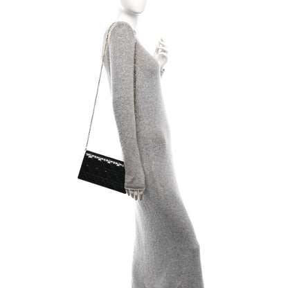 Christian Dior Patent Cannage Lady Dior Convertible Clutch Black 2 of 11