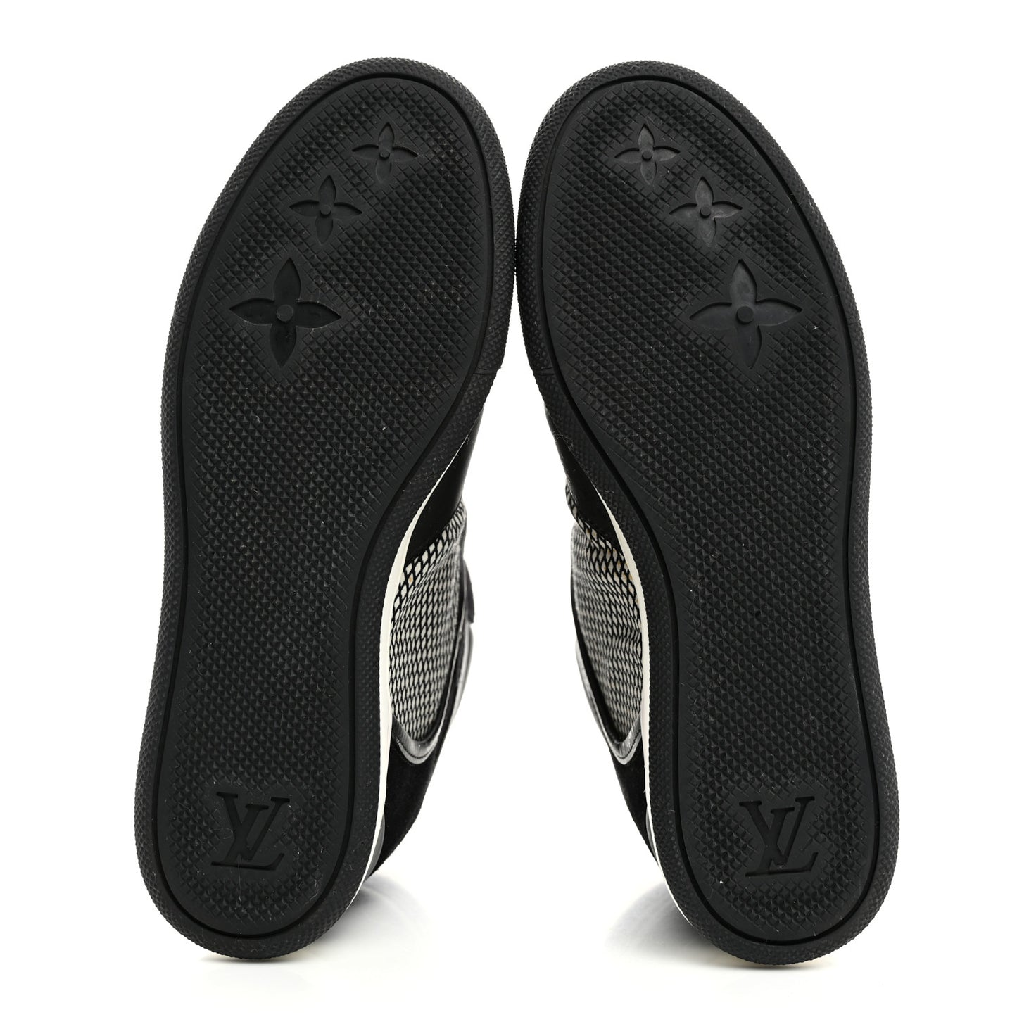 Calfskin Suede Postmark Wedge Sneakers 37.5 Black