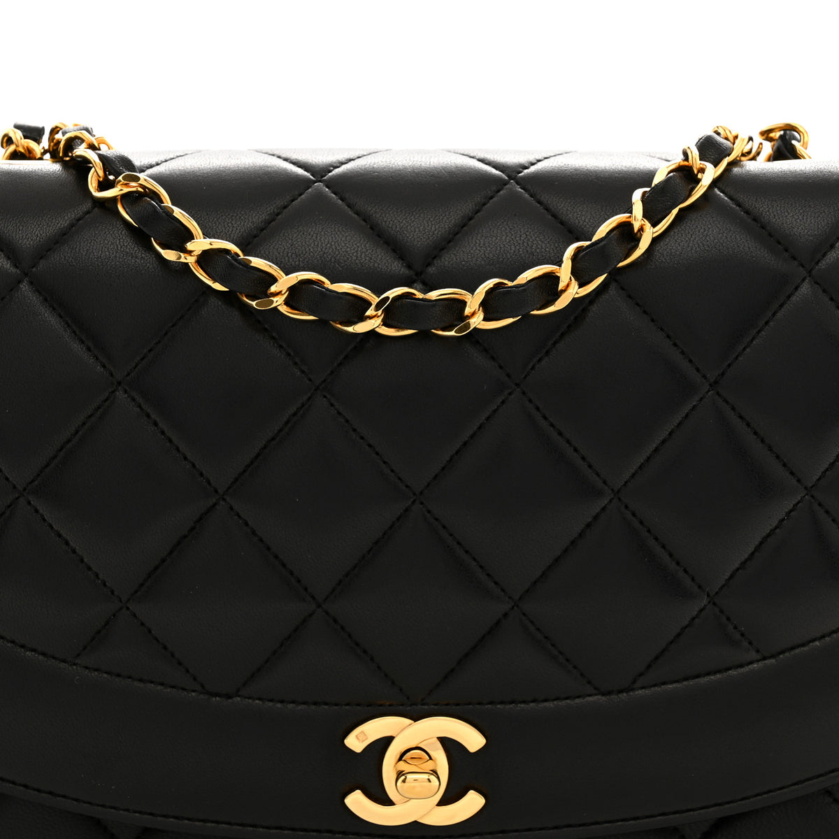 Chanel Lambskin Quilted Medium Single Flap Black 8 of 12