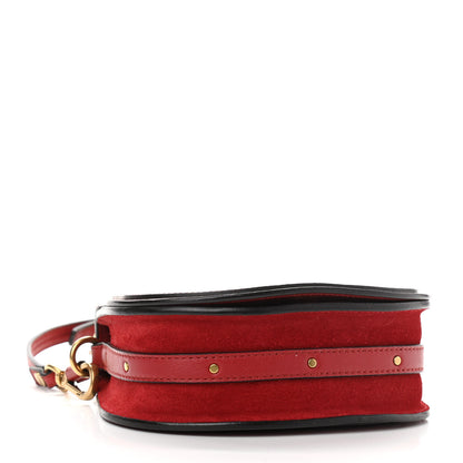 Chloe Calfskin Suede Small Nile Bracelet Bag Intense Red 4 of 10