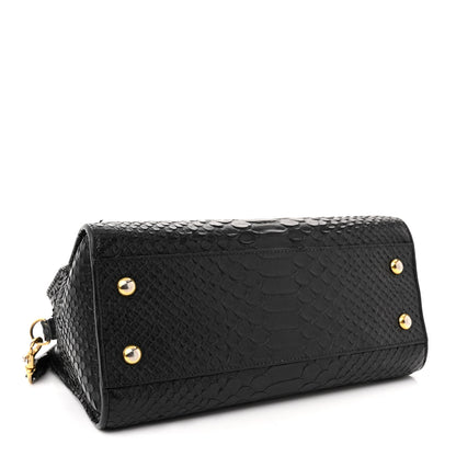 Saint Laurent Python Calfskin Embossed Monogram Baby Cabas Black 4 of 22