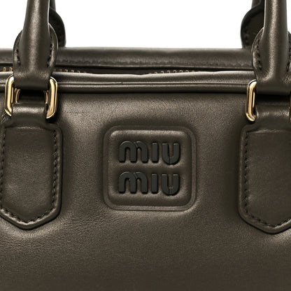 Miu Miu Calfskin Arcadie Top Handle Bag Military Green 7 of 9