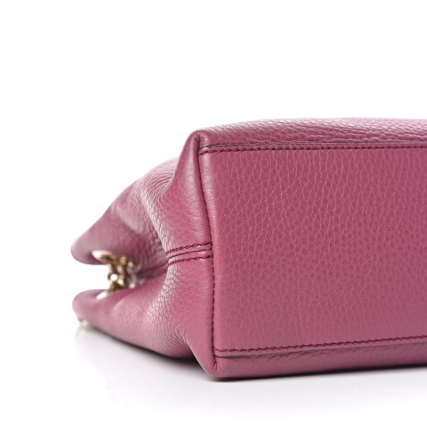 Gucci Pebbled Calfskin Small Soho Chain Shoulder Bag Peonia Flower 8 of 10