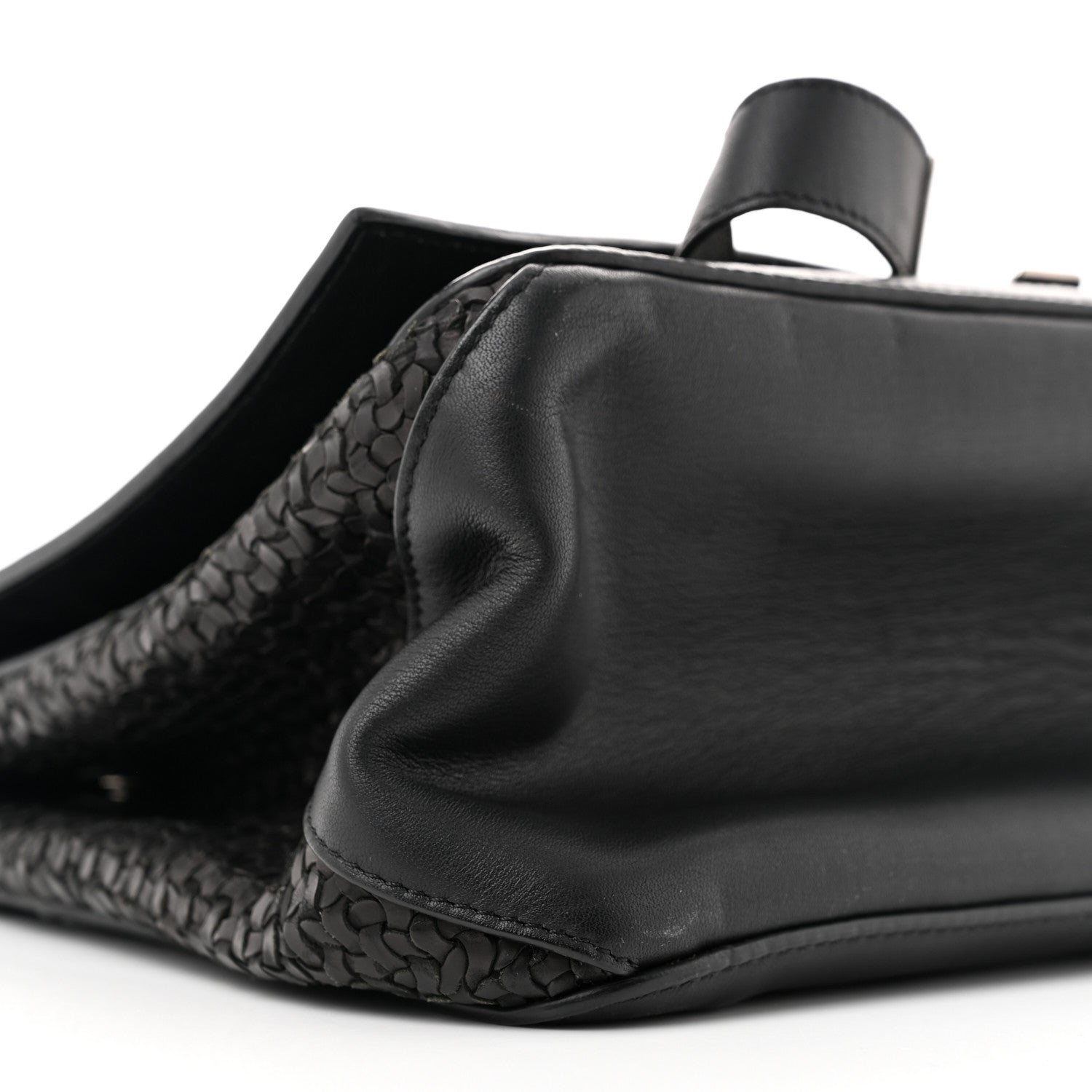 Proenza Schouler Calfskin Woven Small Lunch Bag Black 8 of 12