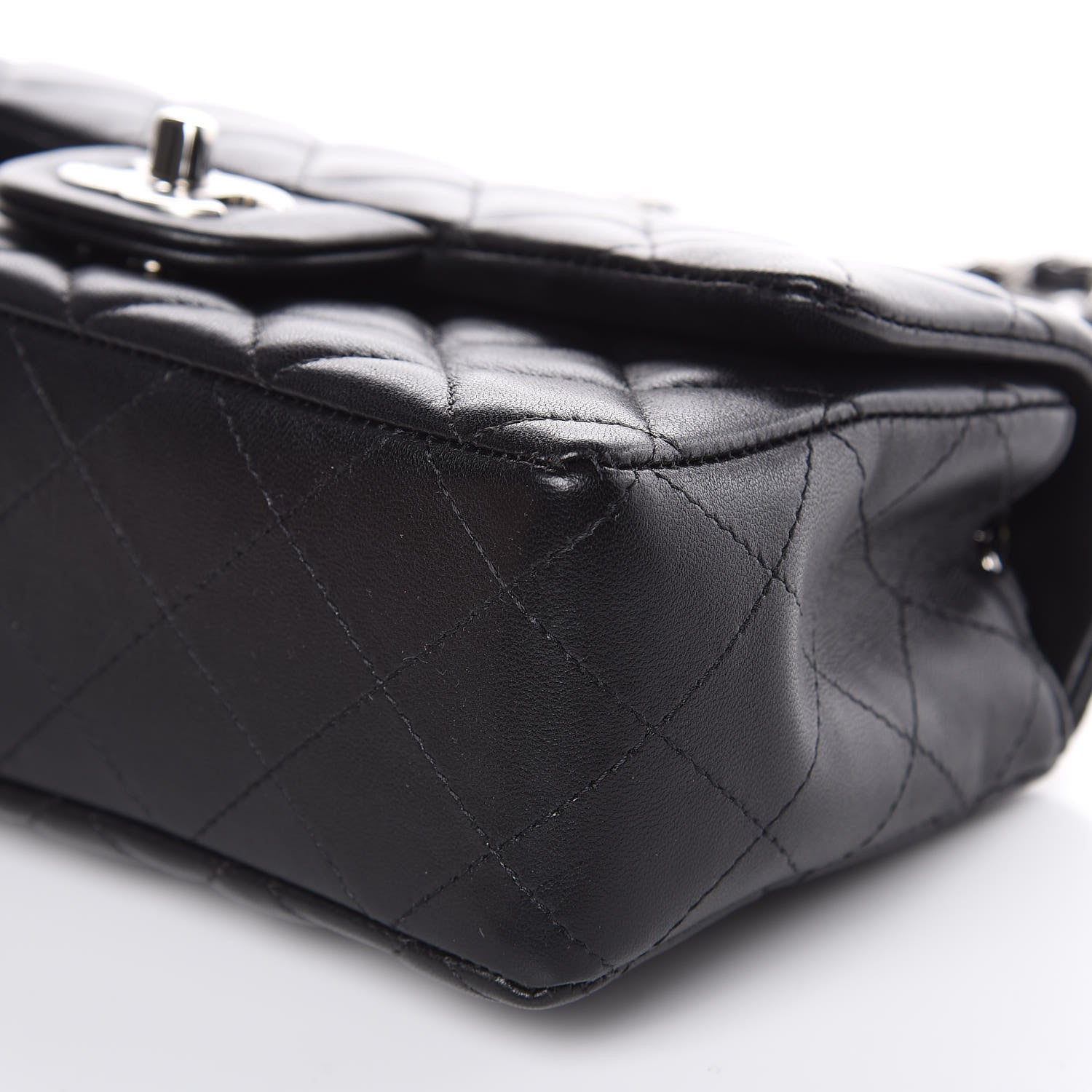 Chanel Lambskin Quilted Mini Rectangular Flap Black 9 of 12