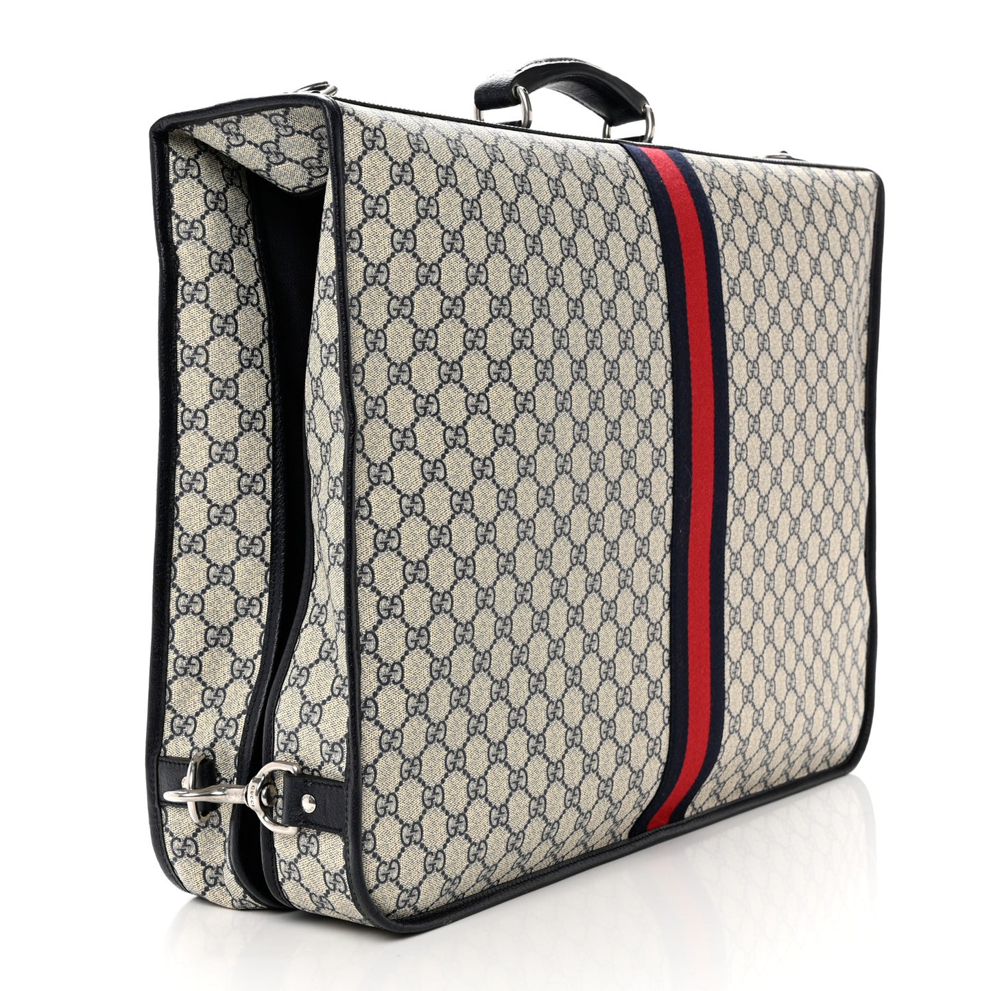GG Supreme Monogram Web Savoy Garment Bag Beige Blue