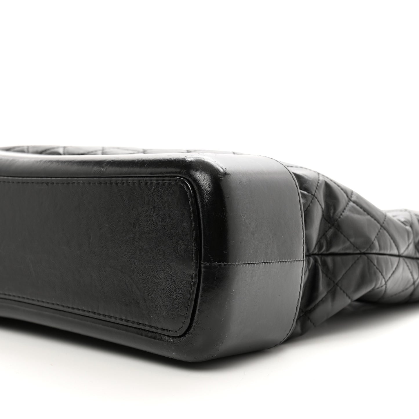 Calfskin Quilted Large Gabrielle Shopping Tote Black