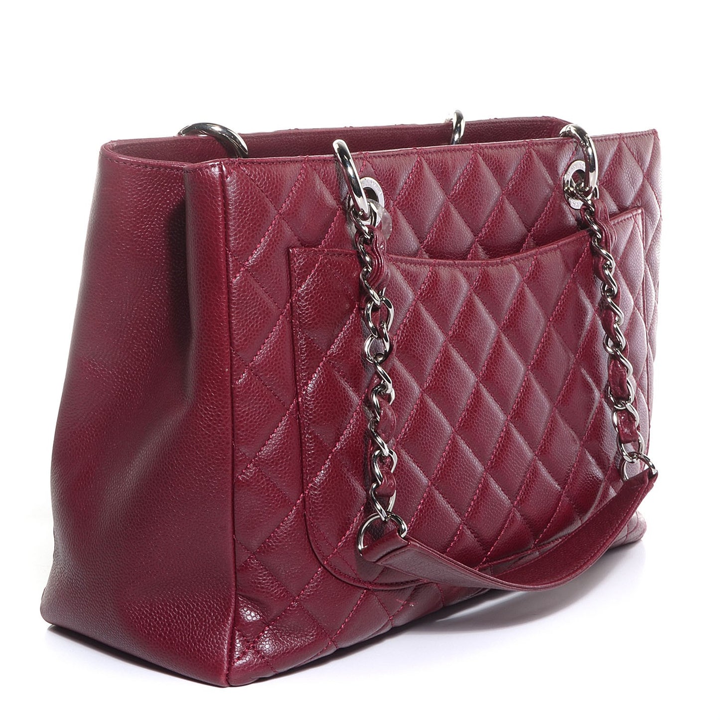 Caviar Grand Shopping Tote GST Dark Red