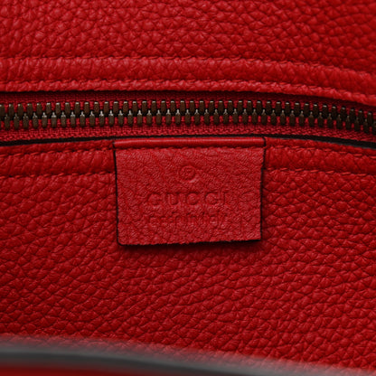 Gucci Textured Calfskin Large Bright Bit Tote Red 7 of 13