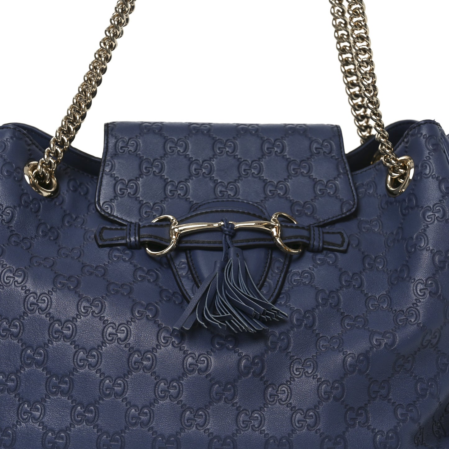 Guccissima Medium Emily Hobo Blue