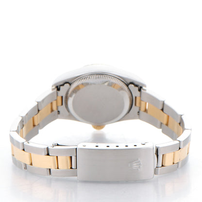 Rolex Stainless Steel 18K Yellow Gold 26mm Oyster Perpetual Watch White Roman 67183 4 of 6