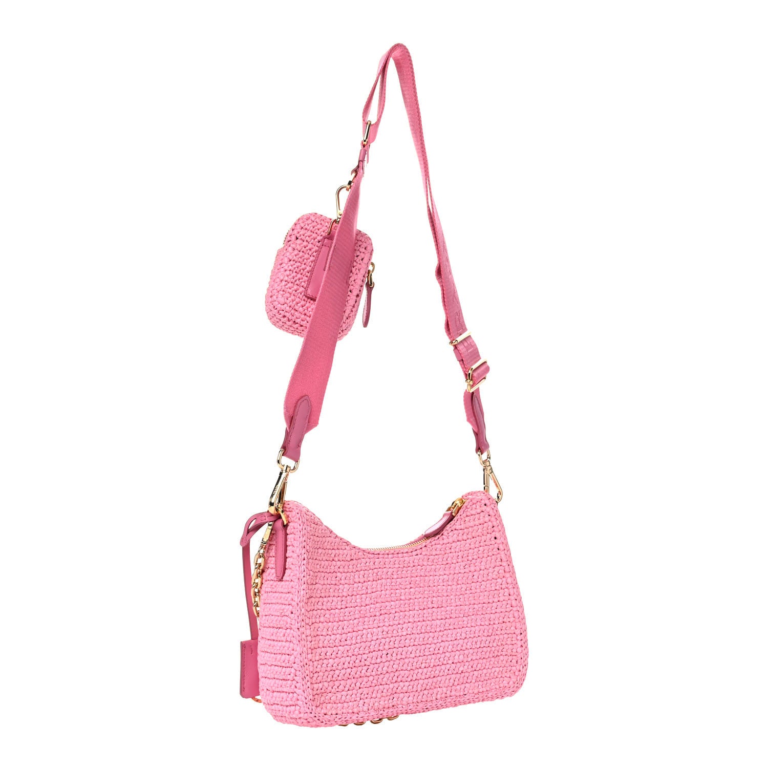 Prada Yarn Raffia Effect Crochet Re-Edition 2005 Shoulder Bag Petalo 1 of 8