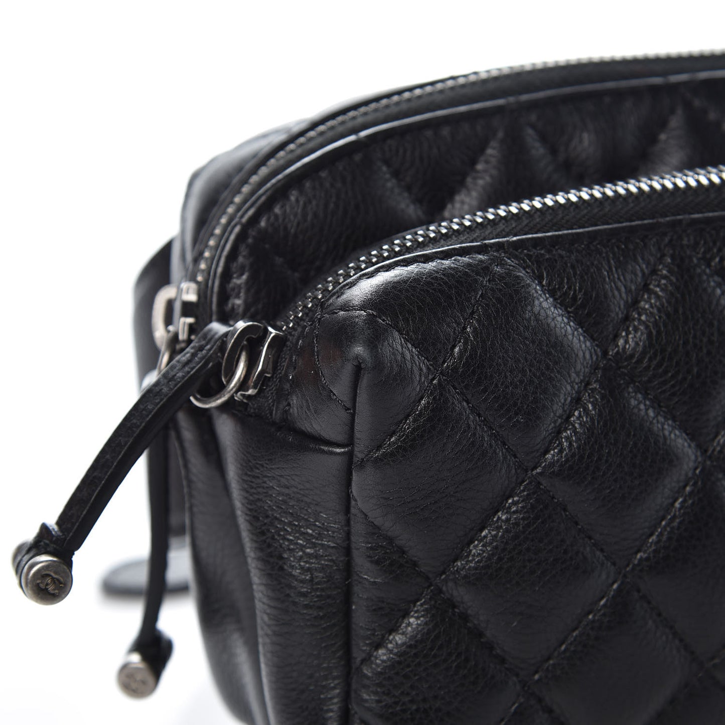 Calfskin Quilted Waist Bag Black
