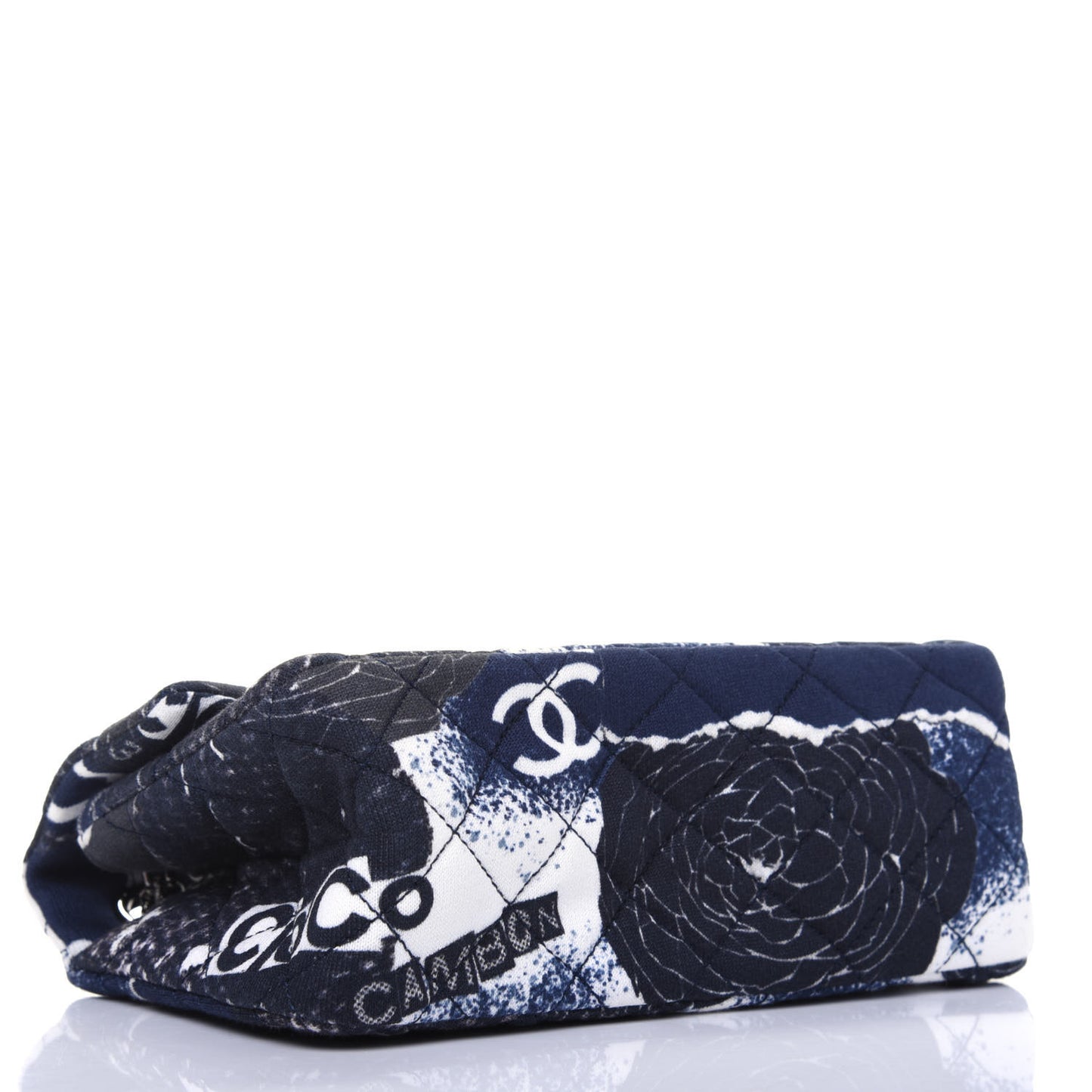 Jersey Quilted Camellia 2.55 Reissue Mini Flap Black White