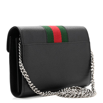 Gucci Calfskin Web Mini Dionysus Chain Wallet Black 3 of 10
