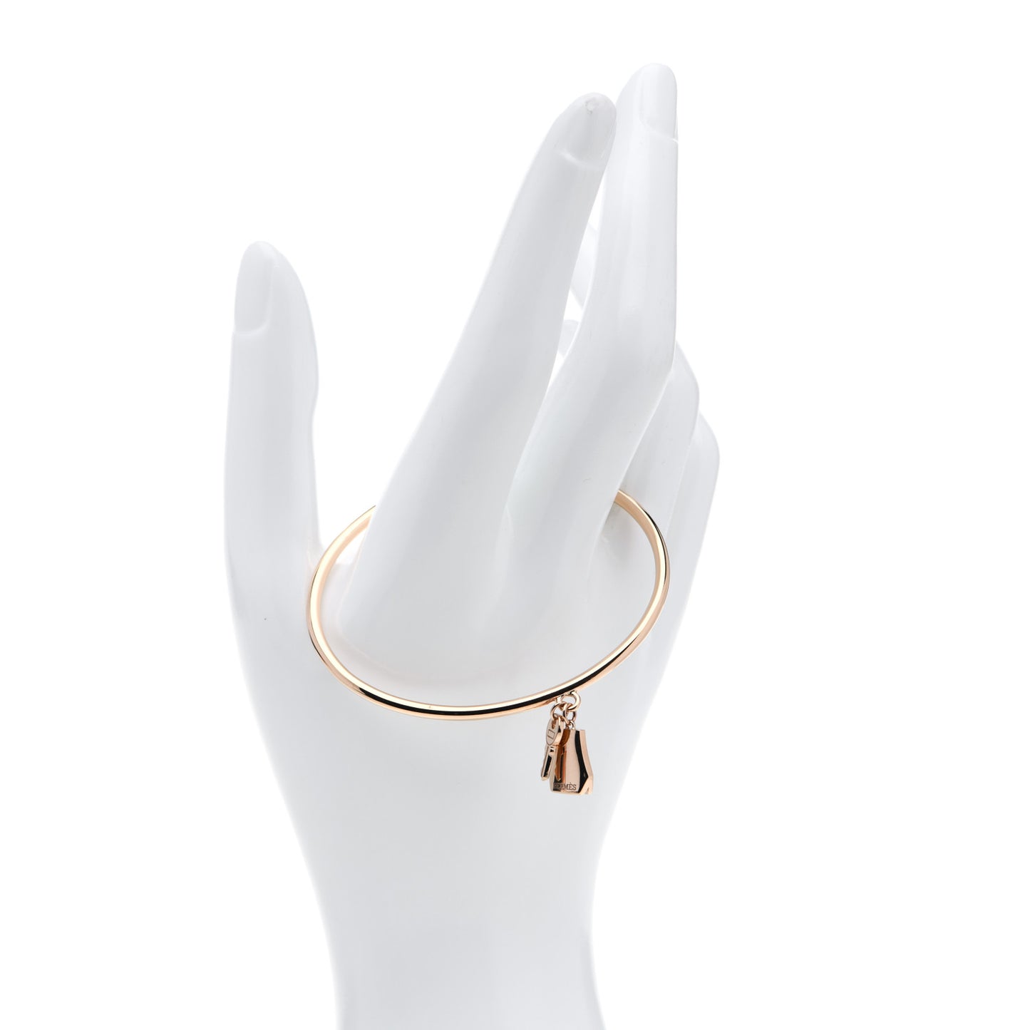 18K Rose Gold TPM Kelly Clochette Cuff Bracelet ST