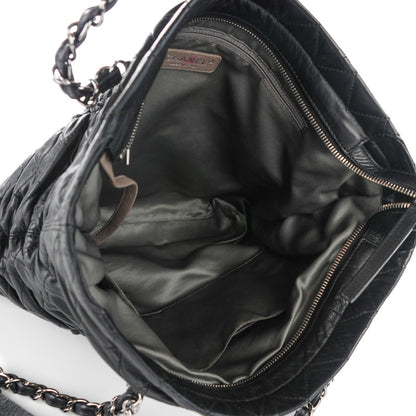 Chanel Lambskin Sharpei Shopping Tote Black 5 of 7