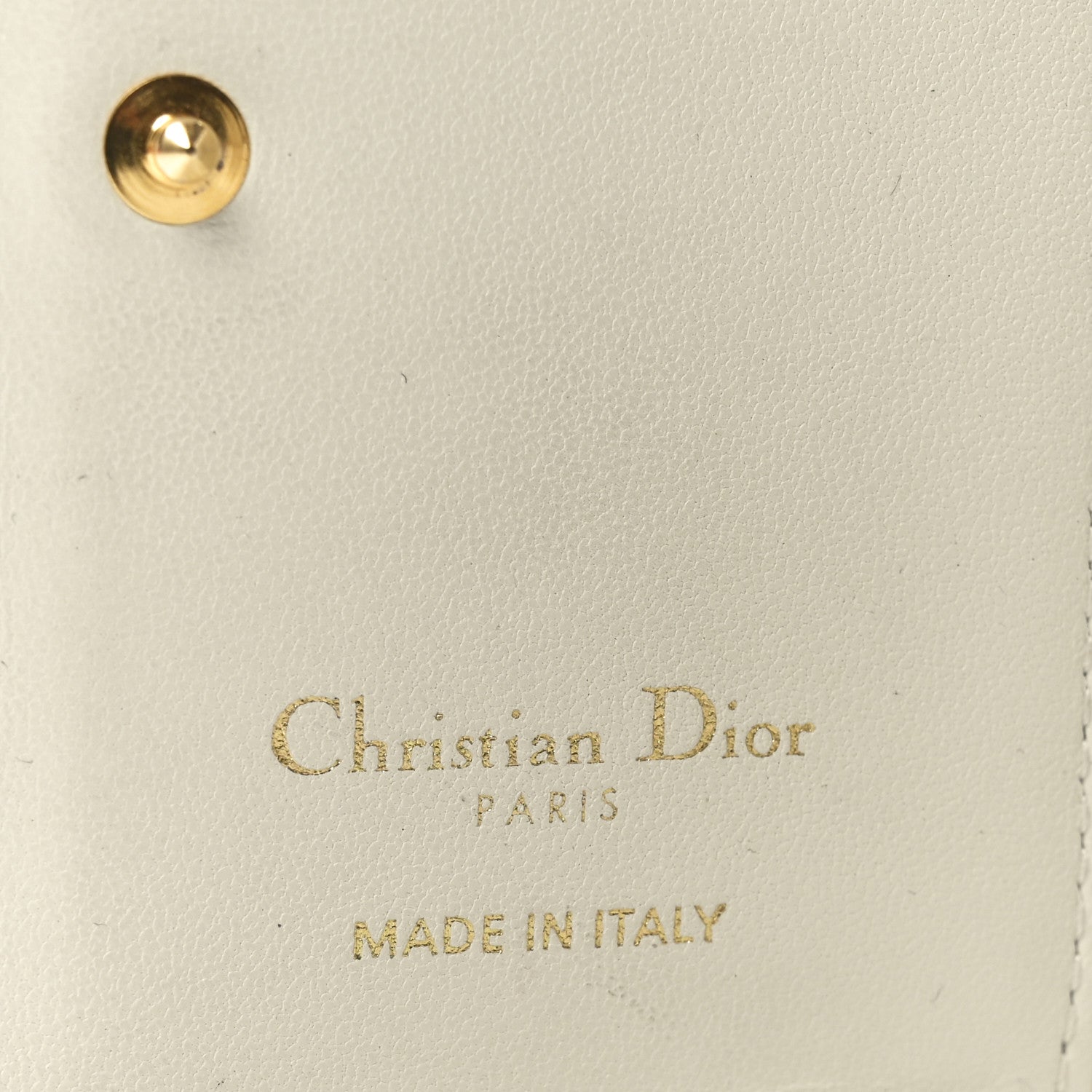 Christian Dior Calfskin Cabinet De Curiosites Print Caro Medium Wallet Latte Multicolor 6 of 7