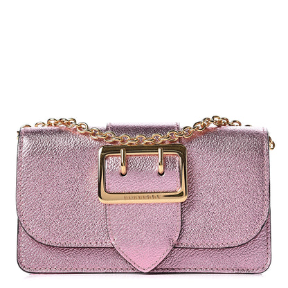 Burberry Metallic Grainy Calfskin Mini Buckle Bag Pale Orchid 1 of 8