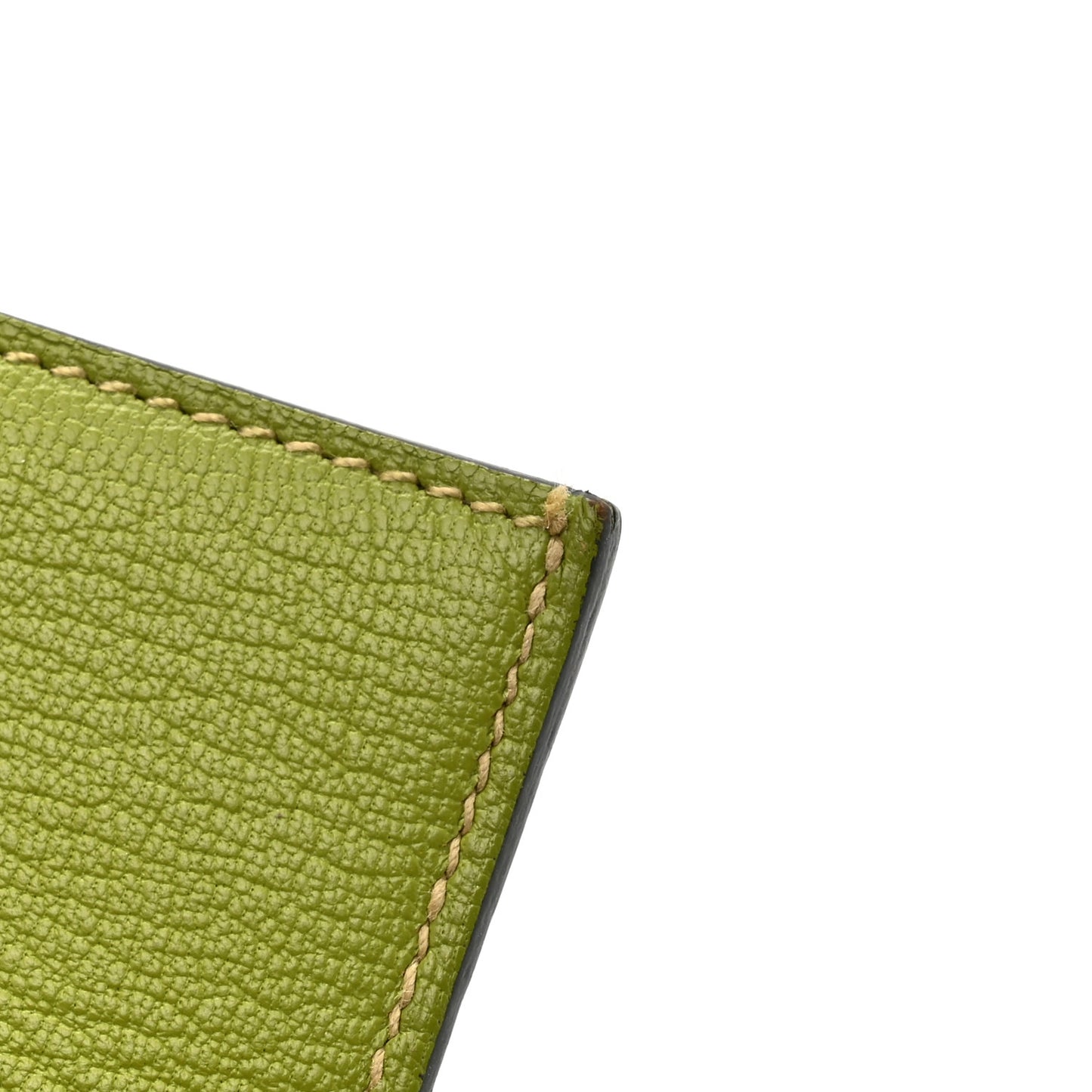 Ostrich Bearn Compact Wallet Vert Anis