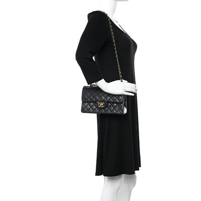 Chanel Lambskin Quilted Small Double Flap Black 2 of 14
