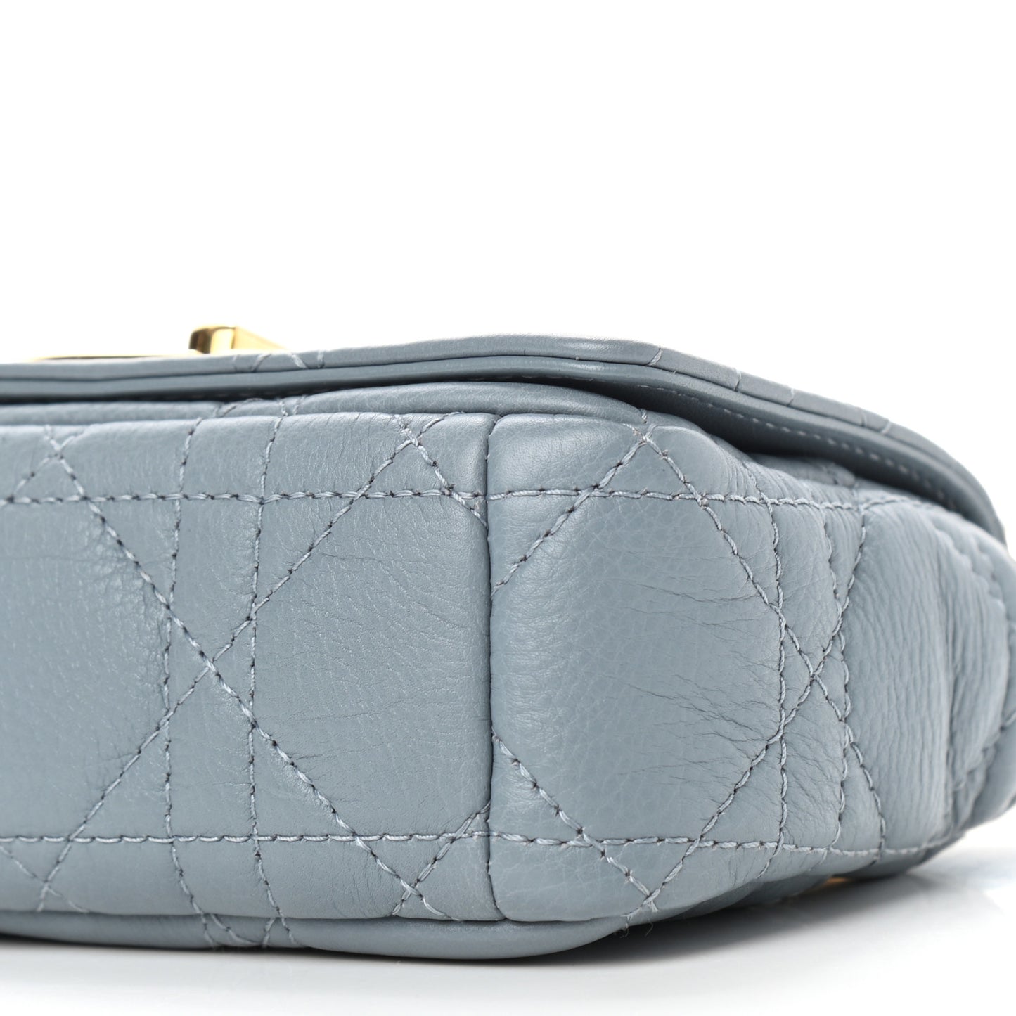 Supple Calfskin Cannage Micro Caro Bag Cloud Blue