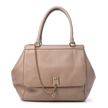 Dolce & Gabbana Grained Deerskin Miss Monica Satchel Nude 1 of 4