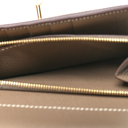 Hermes Epsom Medium Kelly Wallet Etoupe 5 of 9
