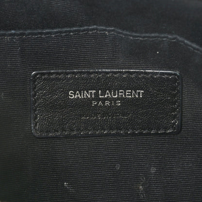 Saint Laurent Calfskin Matelasse Chevron Monogram A5 Wristlet Earth 6 of 8