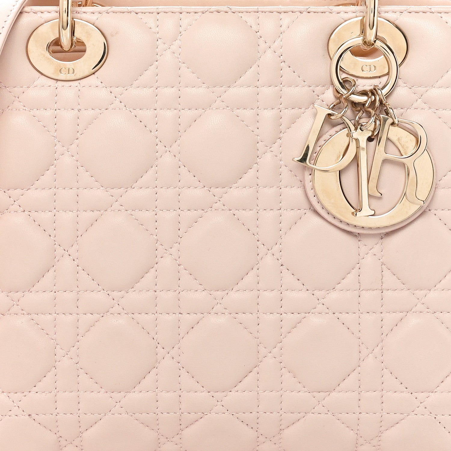 Christian Dior Lambskin Cannage Medium Lady Dior Light Pink 8 of 11