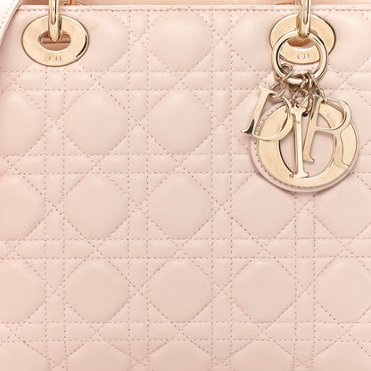 Christian Dior Lambskin Cannage Medium Lady Dior Light Pink 8 of 11
