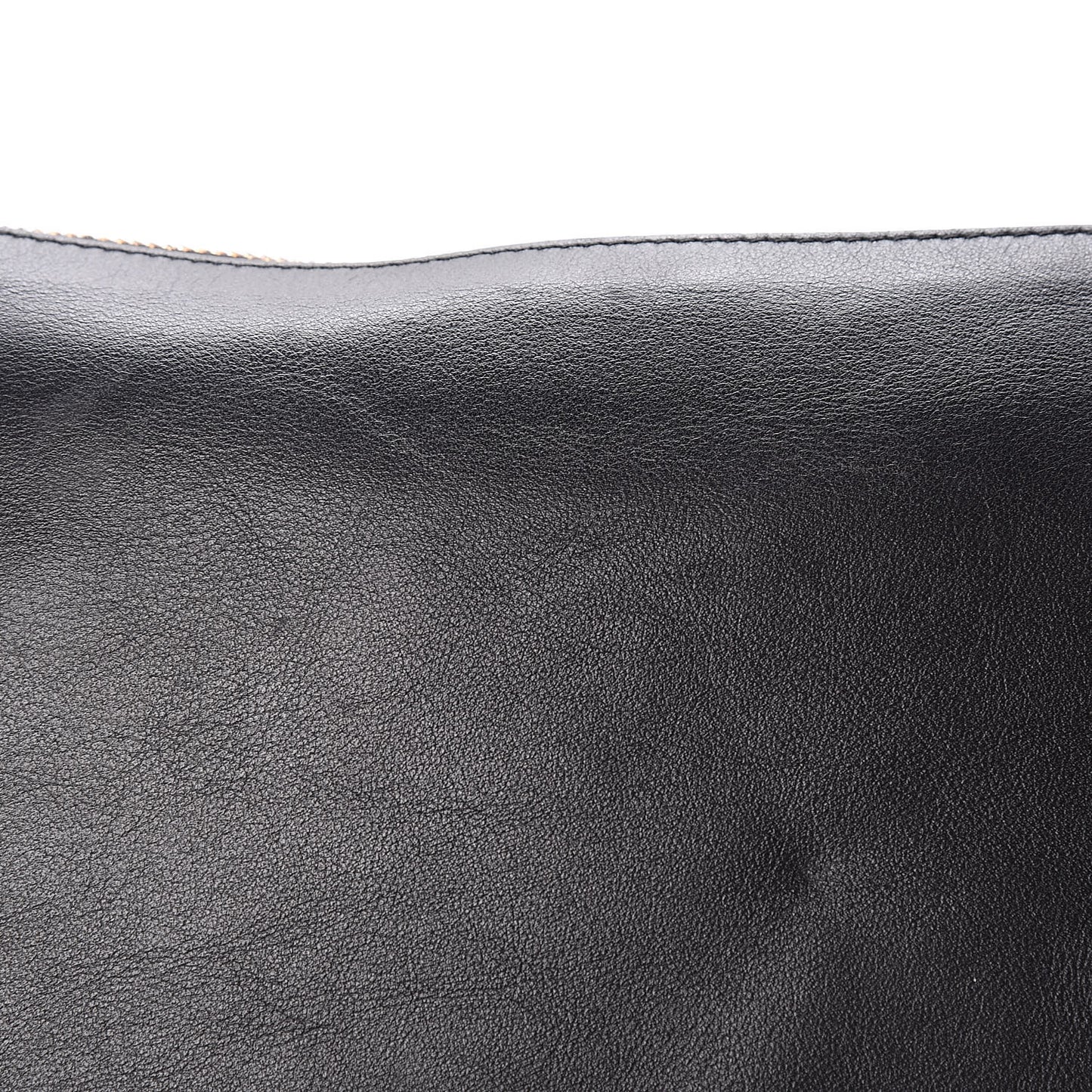 Vitello Large Rockstud Zip Pouch Black