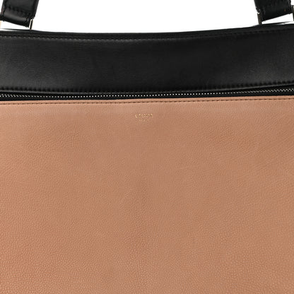 Celine Supple Calfskin Large Bi-Color Edge Shoulder Bag Beige 8 of 21
