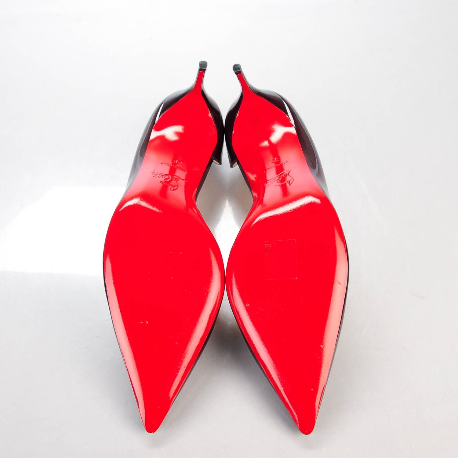 Christian Louboutin Patent Iriza 70 Pumps 39 Lie De Vin 5 of 8