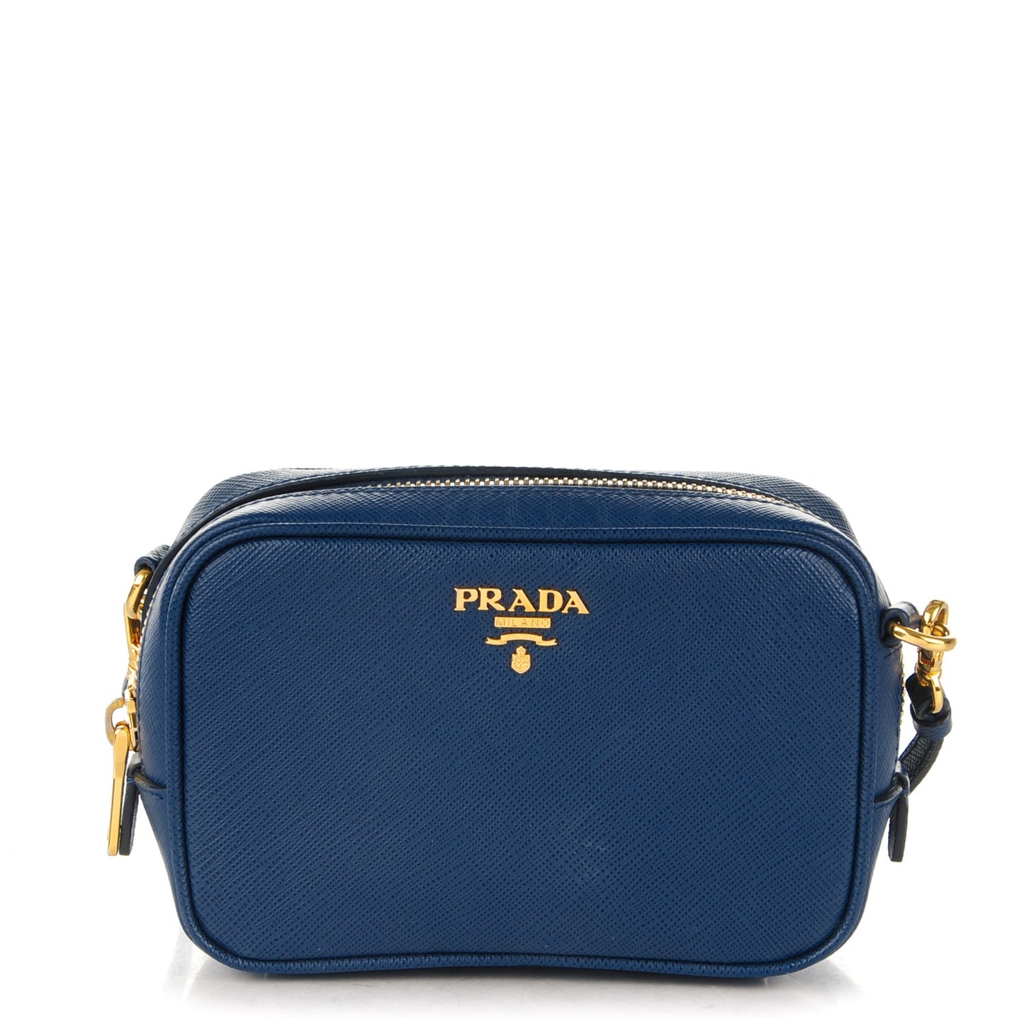 Saffiano Mini Camera Crossbody Bleuette