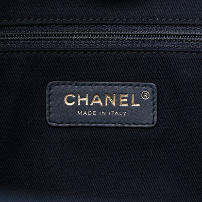 Chanel Mixed Fibers Small Deauville Tote Navy Blue 8 of 11