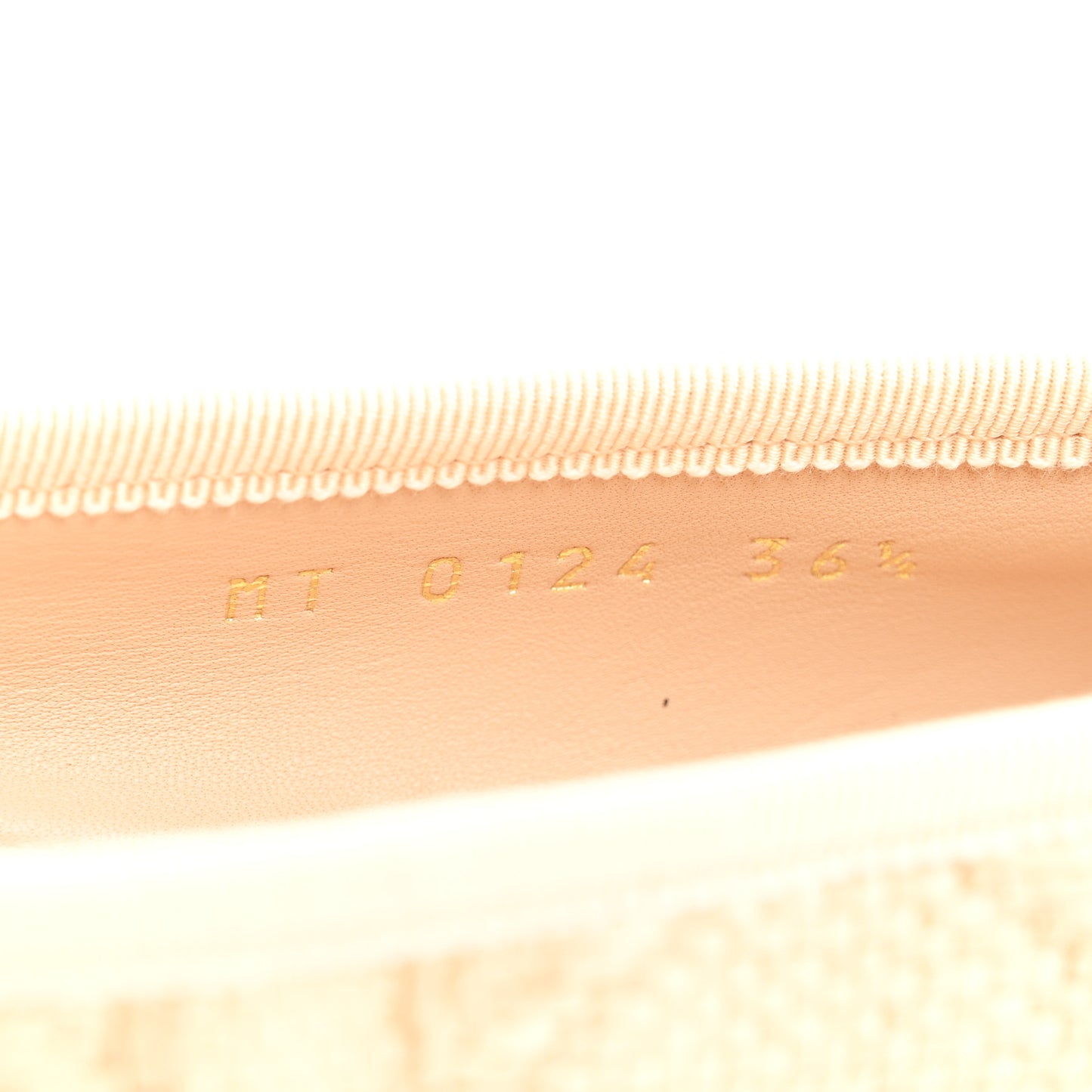 Raffia Cannage Ballet Flat 36.5 Straw