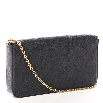 Louis Vuitton Empreinte Pochette Felicie Chain Wallet Black 3 of 11