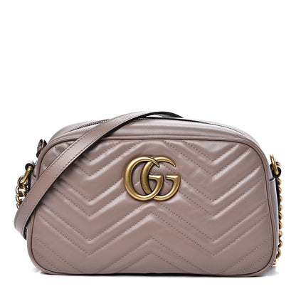 Gucci Calfskin Matelasse Small GG Marmont Chain Shoulder Bag Porcelain Rose 1 of 10