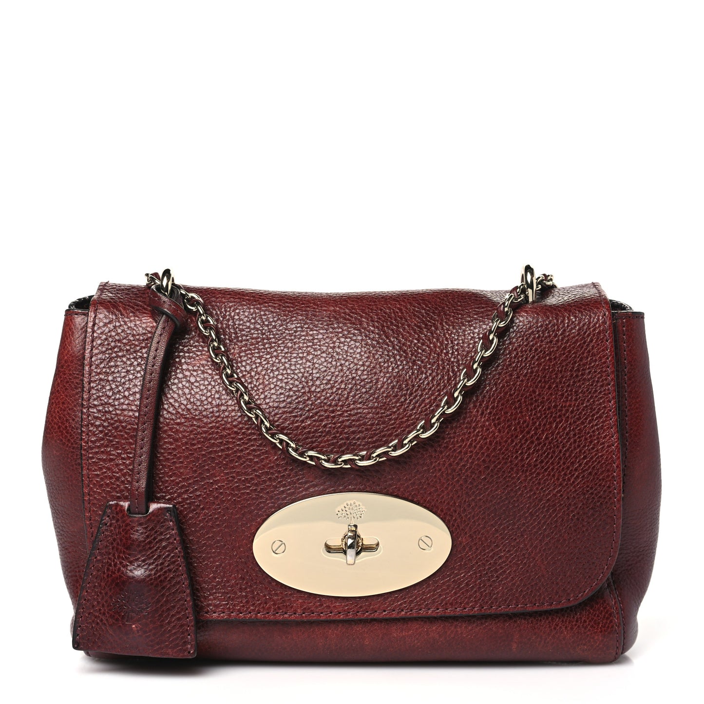 Small Classic Grain Calfskin Small Lily Flap Oxblood