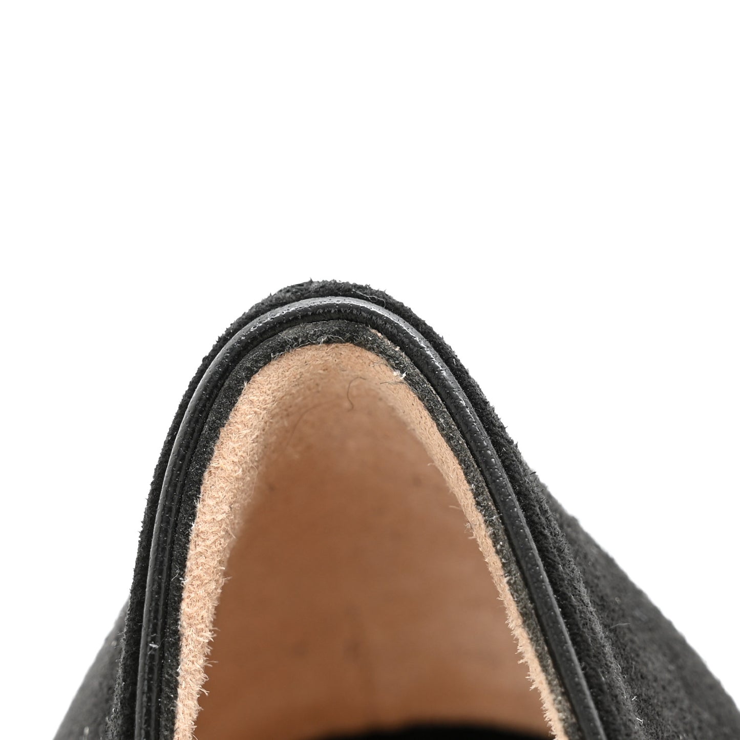 Kid Scamosciato GG Marmont Fringe 50mm Loafer Pumps 35 Black
