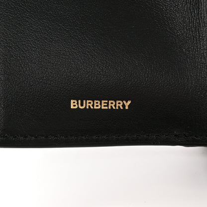 Burberry Grained Calfskin TB Compact Tri-Fold Wallet Black 8 of 11