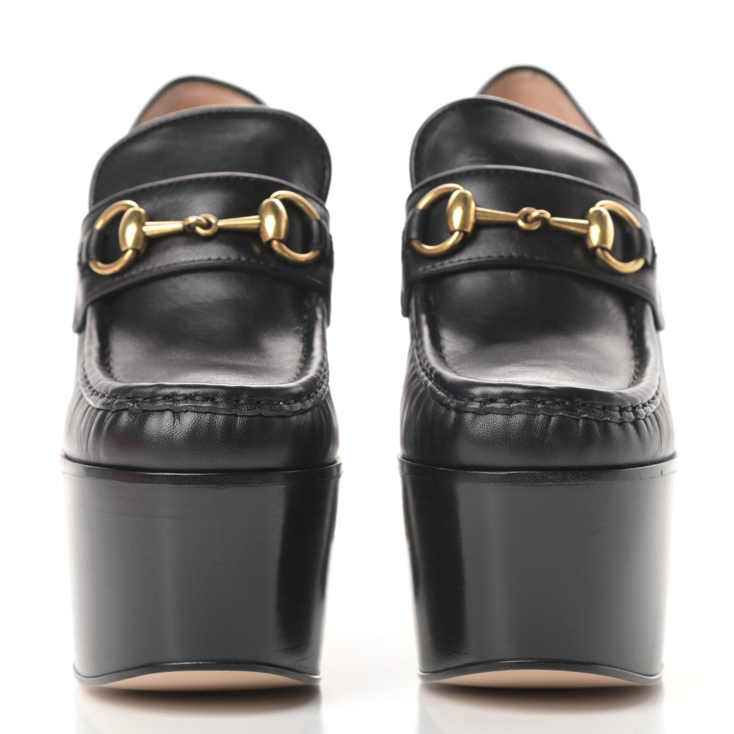 Malaga Kid Pearl Studded Vegas Platform Loafers 35 Black