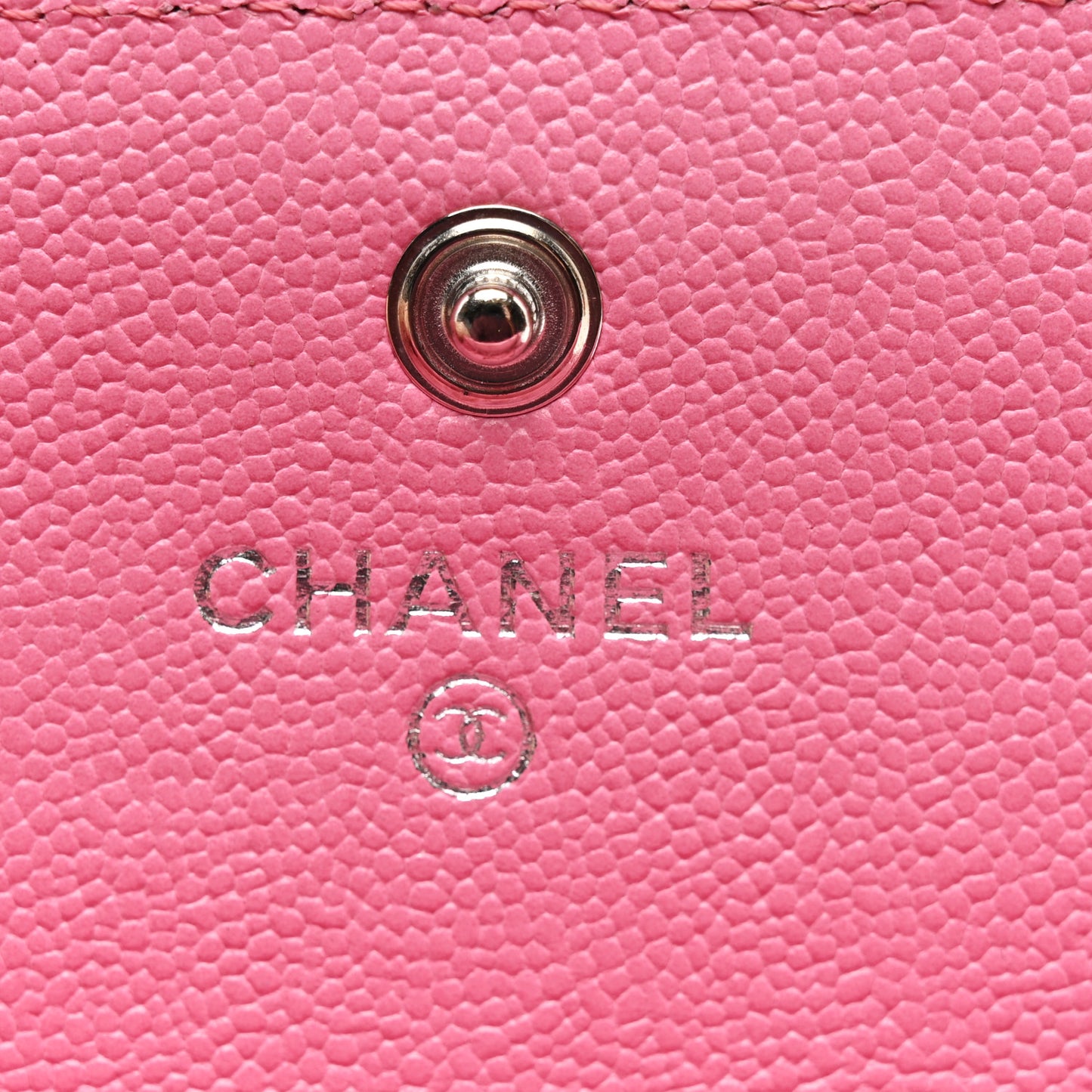 Caviar Quilted Boy Flap Card Holder Wallet Pink