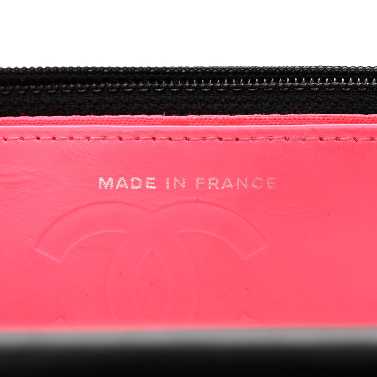 Calfskin Quilted Cambon Wallet on Chain WOC Black