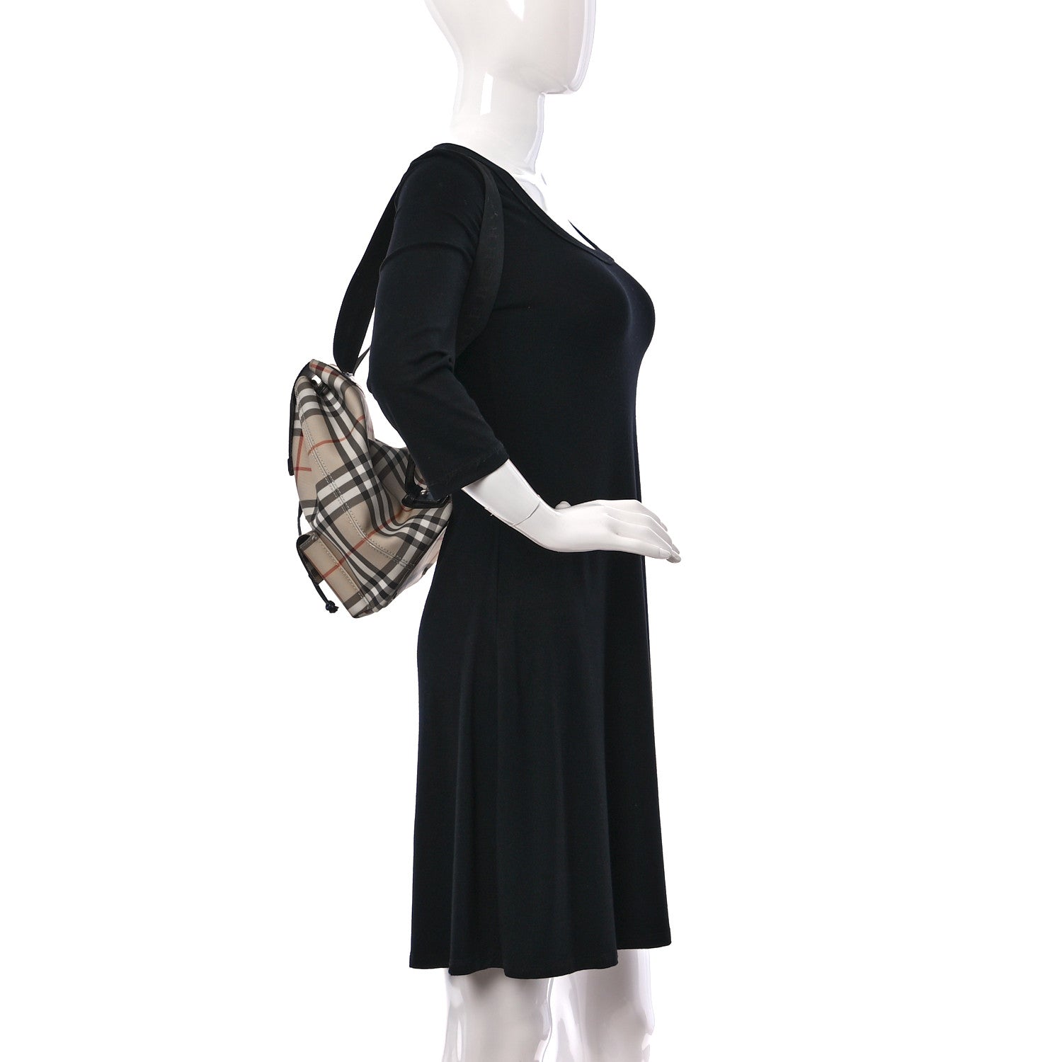 Burberry House Check Drawstring Backpack Black 2 of 14