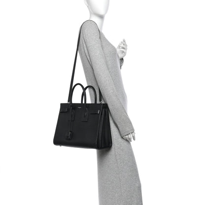 Saint Laurent Grained Calfskin Small Sac De Jour Black 2 of 12