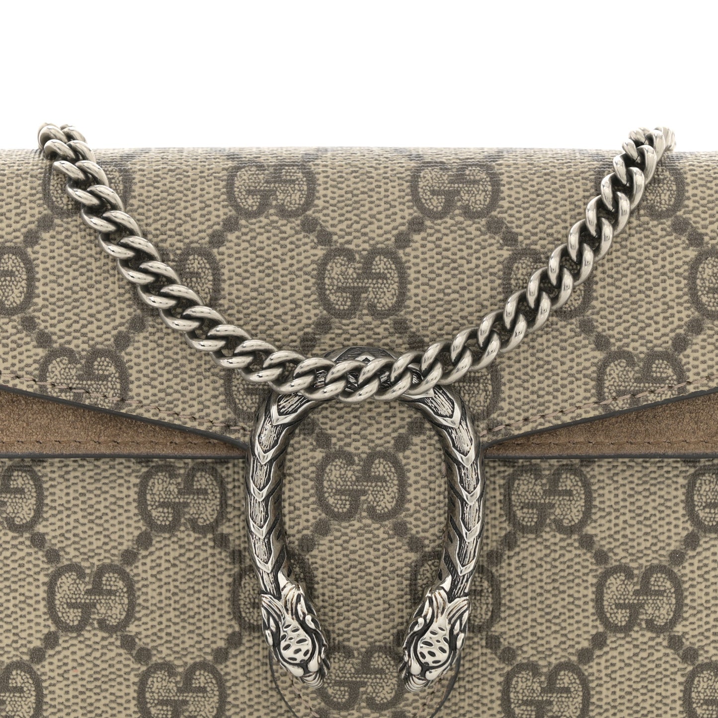 GG Supreme Monogram Super Mini Dionysus Shoulder Bag Taupe