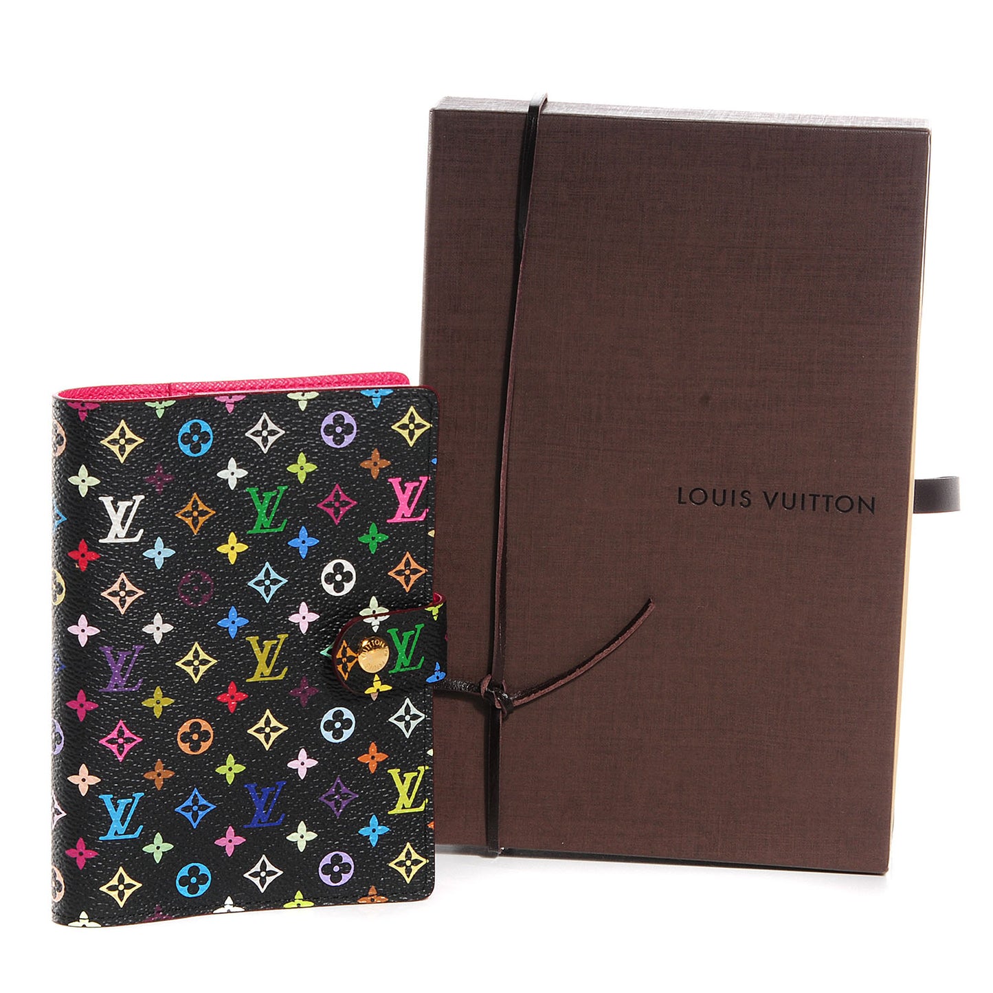 Monogram Multicolor Small Ring Agenda Cover Black Grenade